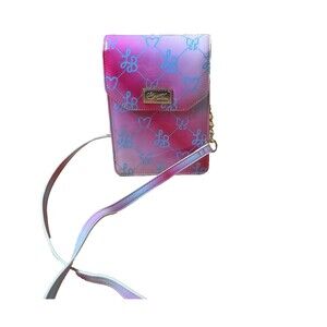 Luv Betsey By Betsey Johnson Crossbody Purse Bag Pink Blue Logo